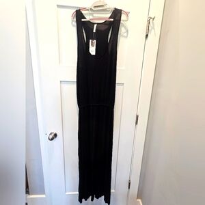 Sofra Black Maxi Dress Plus Size XL Racerback Tank NWT
